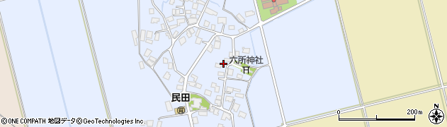山形県鶴岡市民田周辺の地図