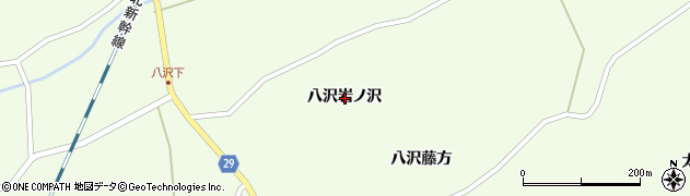 宮城県栗原市築館八沢岩ノ沢周辺の地図