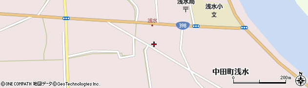 宮城県登米市中田町浅水西新田周辺の地図