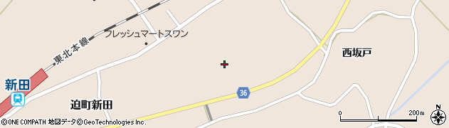 宮城県登米市迫町新田西坂戸100周辺の地図