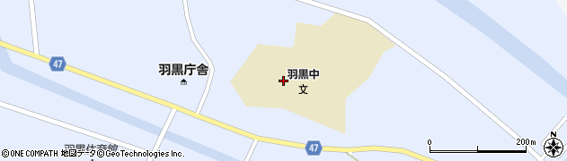 鶴岡市立羽黒中学校周辺の地図