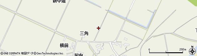 宮城県登米市迫町北方新三角周辺の地図