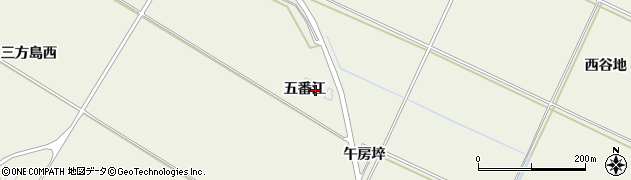 宮城県登米市迫町北方（五番江）周辺の地図