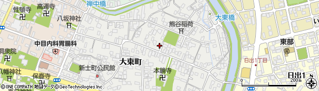 鶴岡大東町郵便局周辺の地図
