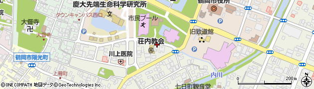 日本基督教団荘内教会周辺の地図