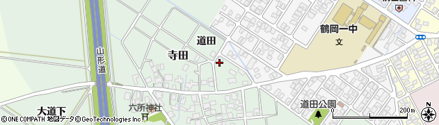 山形県鶴岡市寺田（道田）周辺の地図