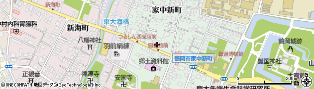セブンイレブン鶴岡家中新町店周辺の地図