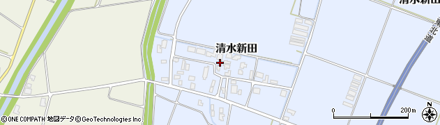 山形県鶴岡市清水新田（南田）周辺の地図