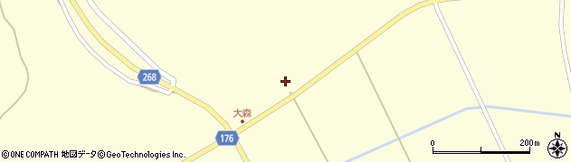 宮城県栗原市若柳（上畑岡大森前）周辺の地図