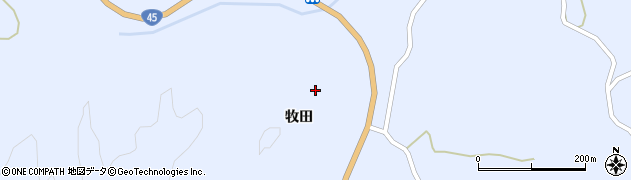 宮城県南三陸町（本吉郡）歌津（牧田）周辺の地図