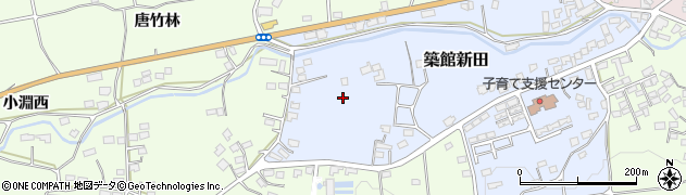 宮城県栗原市築館新田周辺の地図
