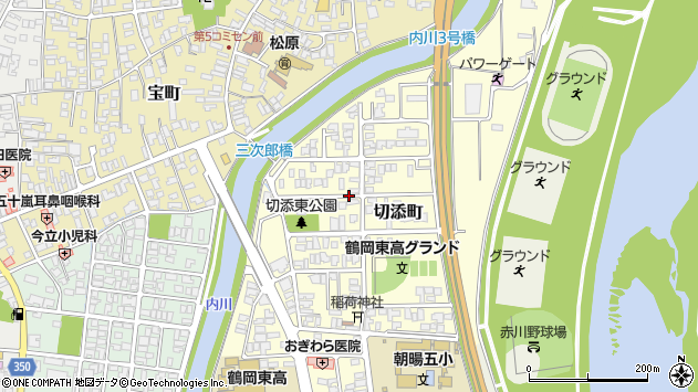 〒997-0022 山形県鶴岡市切添町の地図