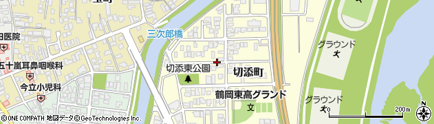 山形県鶴岡市切添町周辺の地図