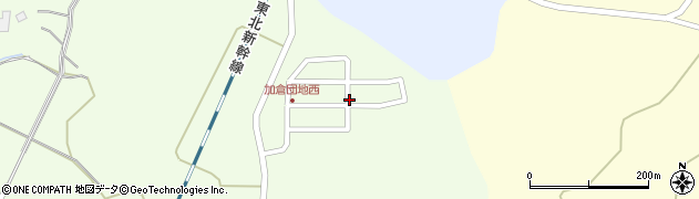 加倉団地東周辺の地図