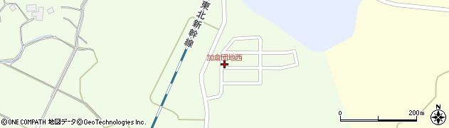 加倉団地西周辺の地図