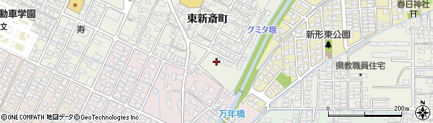 山形県鶴岡市東新斎町周辺の地図