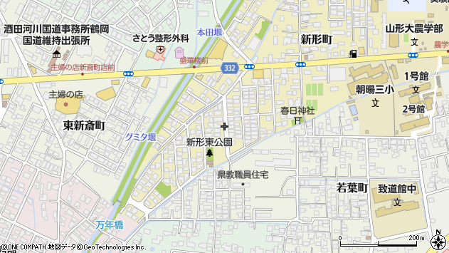〒997-0042 山形県鶴岡市新形町の地図