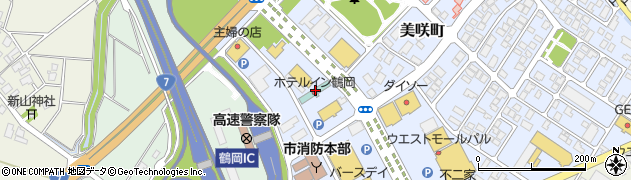 ホテルイン鶴岡周辺の地図