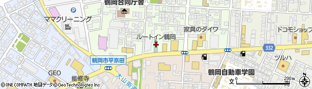ホテルルートイン鶴岡インター周辺の地図