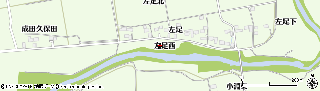 宮城県栗原市築館（左足西）周辺の地図