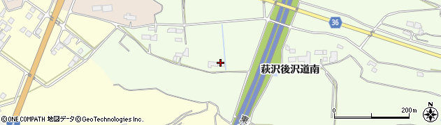 宮城県栗原市築館（萩沢後沢道南）周辺の地図