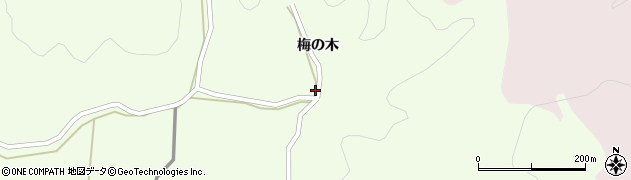 宮城県登米市東和町錦織梅の木32周辺の地図