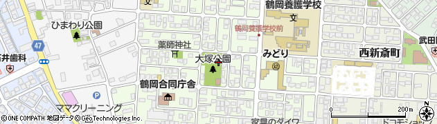 山形県鶴岡市大塚町周辺の地図