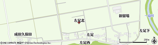 宮城県栗原市築館（左足北）周辺の地図
