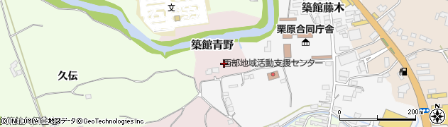 宮城県栗原市築館青野周辺の地図