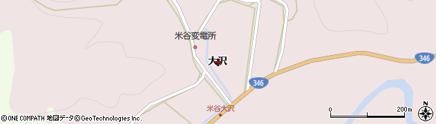 宮城県登米市東和町米谷大沢周辺の地図