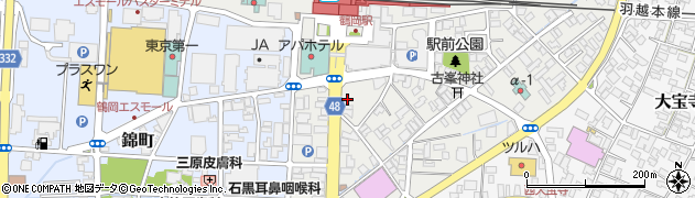 ニッポンレンタカー鶴岡駅前営業所周辺の地図