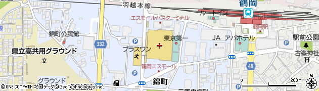 ダイソー鶴岡Ｓ－ＭＡＬＬ店周辺の地図