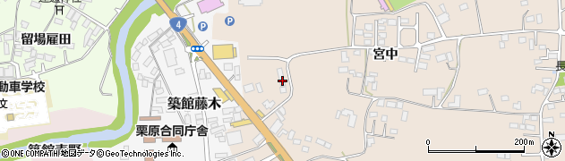 宮城県栗原市志波姫堀口宮中112周辺の地図