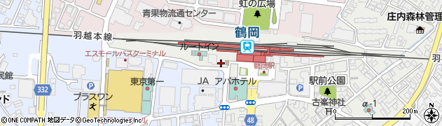 ＮＰＣ２４Ｈ鶴岡駅南口パーキング周辺の地図