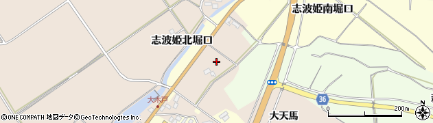 宮城県栗原市志波姫堀口（大天馬）周辺の地図
