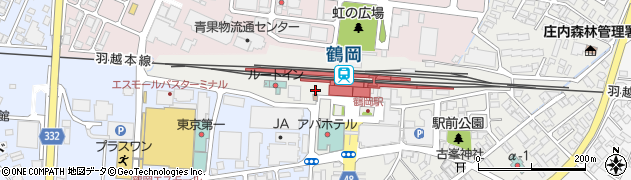 ＮＰＣ２４Ｈ鶴岡駅前整理場パーキング周辺の地図