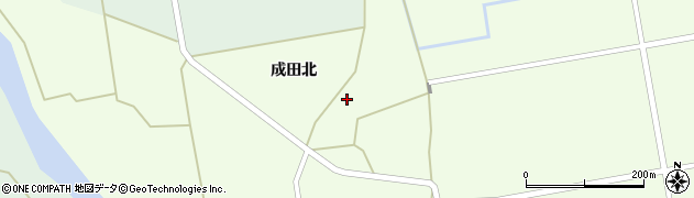 宮城県栗原市築館成田北周辺の地図