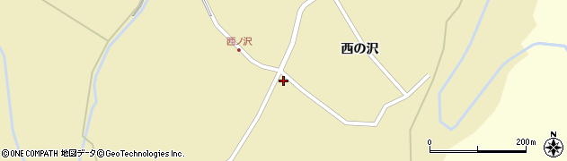 宮城県栗原市志波姫南郷西の沢33周辺の地図