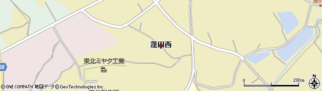 宮城県栗原市志波姫南郷（蓬田西）周辺の地図
