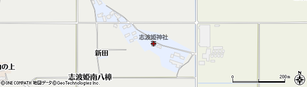 志波姫神社周辺の地図