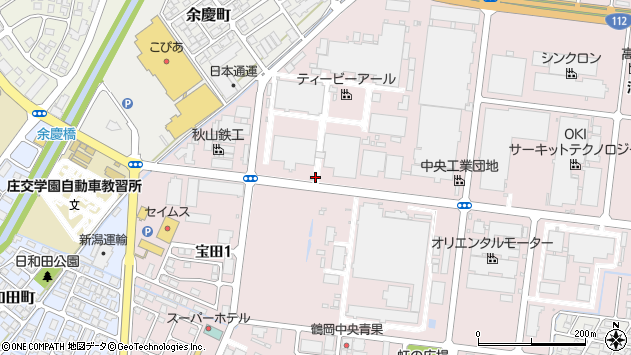 〒997-0011 山形県鶴岡市宝田の地図