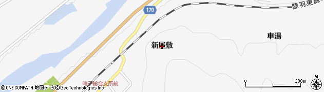 宮城県大崎市鳴子温泉（新屋敷）周辺の地図