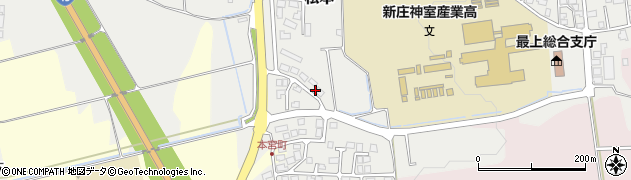 山形県新庄市松本周辺の地図