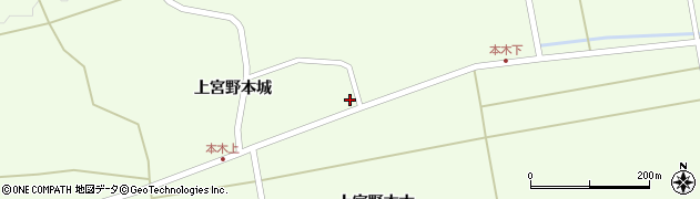 宮城県栗原市築館（上宮野本木）周辺の地図