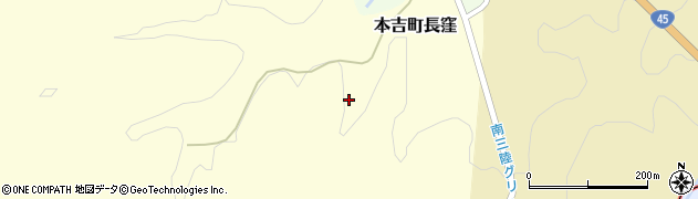宮城県気仙沼市本吉町長窪周辺の地図