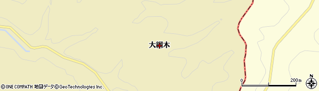 宮城県登米市東和町米川（大綱木）周辺の地図