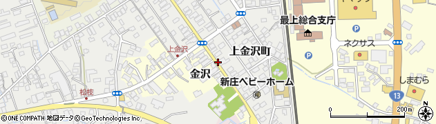 山形県新庄市上金沢町周辺の地図