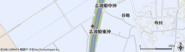 宮城県栗原市志波姫東沖周辺の地図