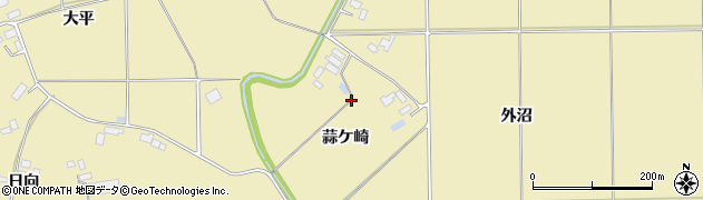 宮城県栗原市志波姫南郷蒜ケ崎周辺の地図