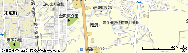 山形県新庄市金沢（南沢）周辺の地図